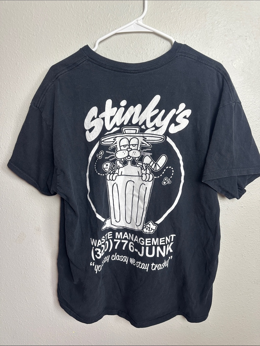 Stinky’s waste management Black Graphic Logo Tee - Men's Casual Shirt